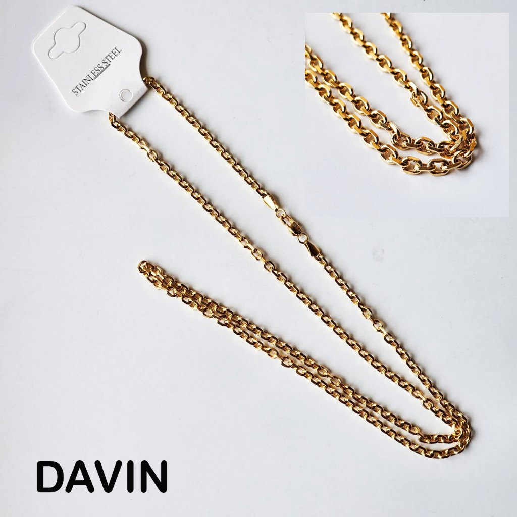 Davin สร้อยทองลายฟิกโกโร่ สแตนเลสเกรดดีเยี่ยม