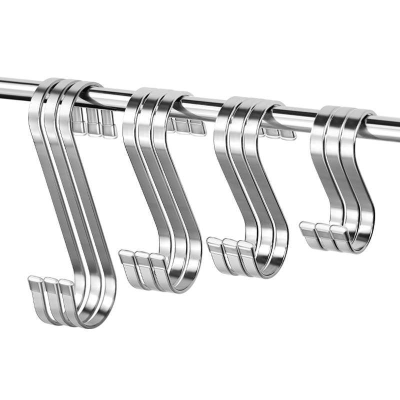 ตะขอสแตนเลส ตัวS  ตะขอตัวs  ตะขอเกี่ยว ที่แขวนของ แบบหนา ไม่เป็นสนิม  ตะขอแบบแบน