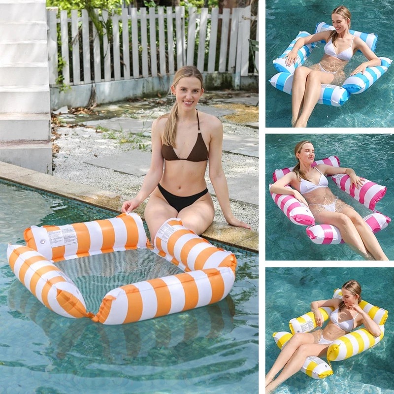 ผู้เอนกายเปลญวนน้ํา อาโมร่า, ที่นอนว่ายน้ําแบบปรับได้แบบเป่าลม, แหวนว่ายน้ําระบายอากาศอเนกประสงค์ลอยน้ํา