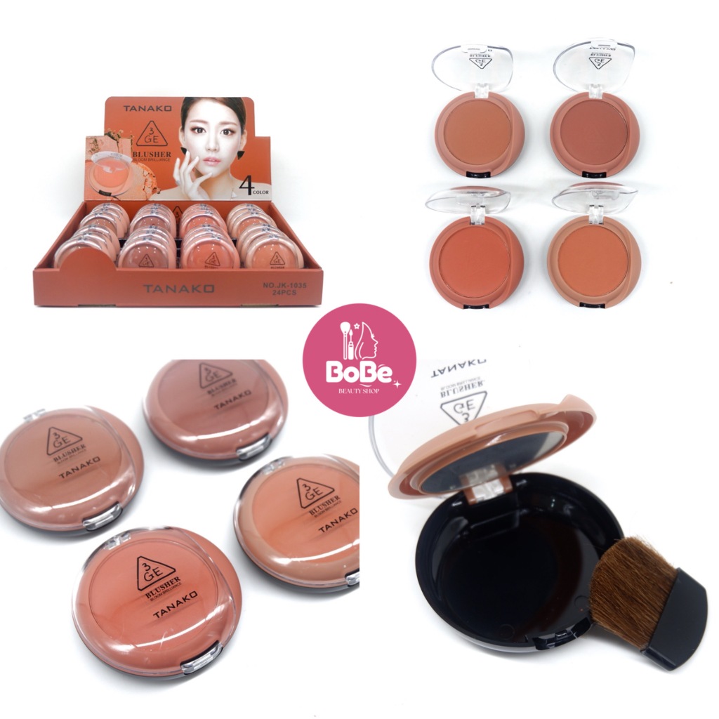 {24ตลับ} TANAKO 3GE Color Blusher บลัชออนตลับ เนื้อแมทต์ ให้พวงแก้มเปล่งปลั่ง no.JK1035