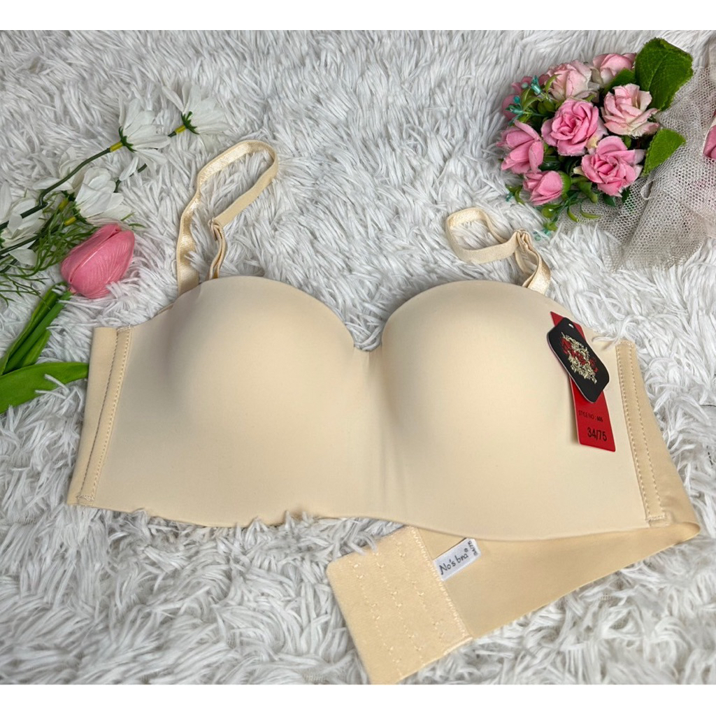 ชุดชั้นใน คัพ A ทรงครึ่งเต้า มีโครง ฟองน้ำยกอก สายถอดได้#605
