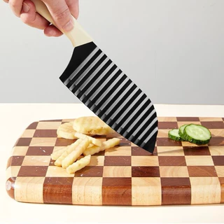 มีดหั่นหยัก หั่นมันฝรั่ง เฟรนฟราย🍟 แตงกวาง ทำลายหยัก สแตนเลส สำหรับปอกผลไม้ หั่นมันฝรั่ง ตัดเฉาก๊วย