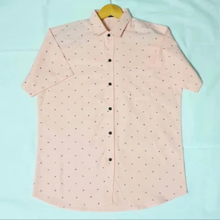 ลายสมอเรือ Size M -4XL ( อก 40-56 นิ้ว)เสื้อเชิ๊ตลำลอง ผ้าOXFORDS ใส่ได้ทุกโอกาส