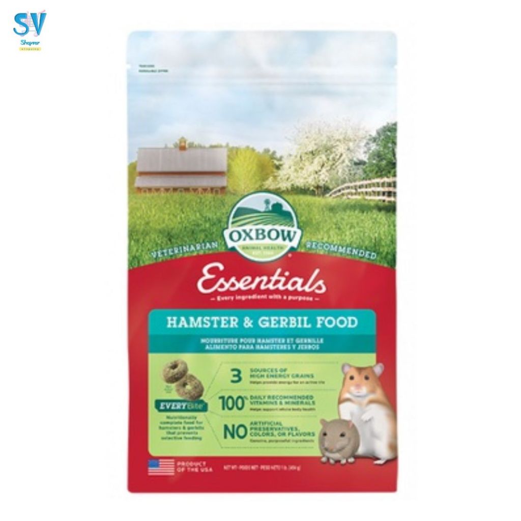 Oxbow Hamster & Gerbil Food (1 lb/454g) อาหารเม็ดสำหรับหนูแฮมสเตอร์และเจอร์บิล