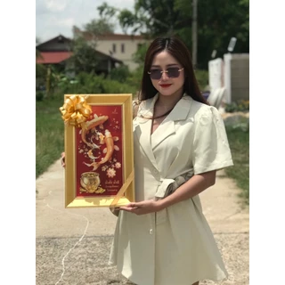 ของขวัญมงคล ปลาคราฟมงคลทอง มั่งคั่ง มั่งมี เงินทองไหลมาไม่ขาดสาย ทำการ์ดผูกโบว์ฟรี
