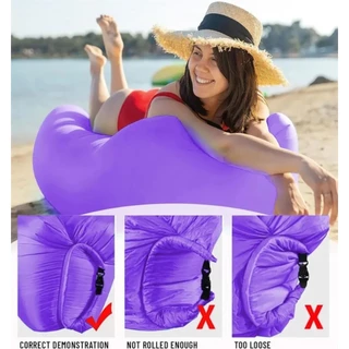 Sumer sale โซฟาเป่าลม โซฟาลม ที่นอนเป่าลม เบาะนอน พองลมไม่ต้องใช้เครื่องสูบลม พกพา สะดวก
