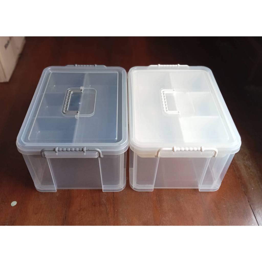 กล่องเครื่องมือช่าง มีหูหิ้วพร้อมฝาปิด ขนาด 15L รุ่น HK-15