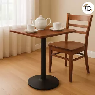 โต๊ะกาแฟทรงเหลี่ยม โต๊ะกินข้าว ขนาด 70x70x74 ซม. สไตล์เรียบง่ายและมินิมอล