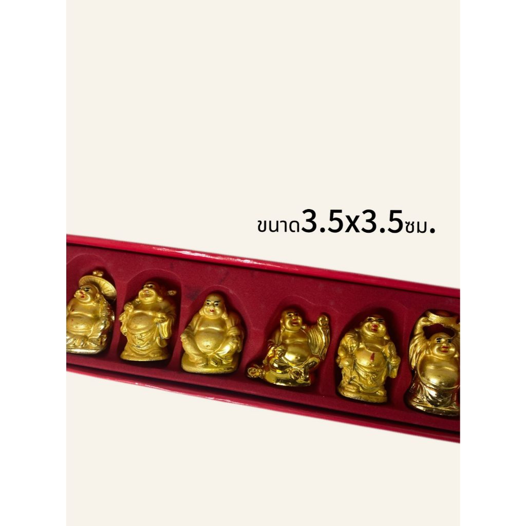 เทพเจ้าจีน​ ชุดพระสังกัจจายน์สีทอง 6 แบบ ทำจากเรซิน สูง 2"