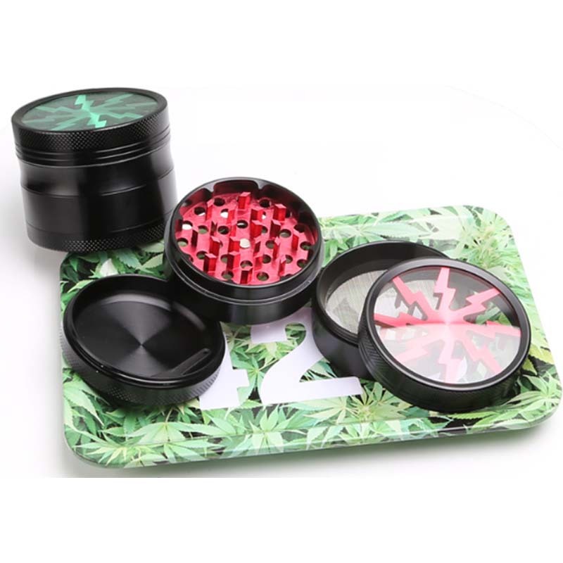 [จัดส่งทันที] ที่บดสมุนไพร เครื่องบดสมุนไพร Grinder 63mm 4 ชั้น บดสมุนไพร เครื่องบดวานิลา
