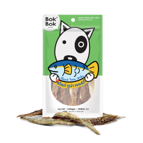 Bok Bok บ๊อกบ๊อก เนื้อปลาทูน่าสไลด์อบแห้ง 100% ไม่เติมเกลือ ปรุงรส