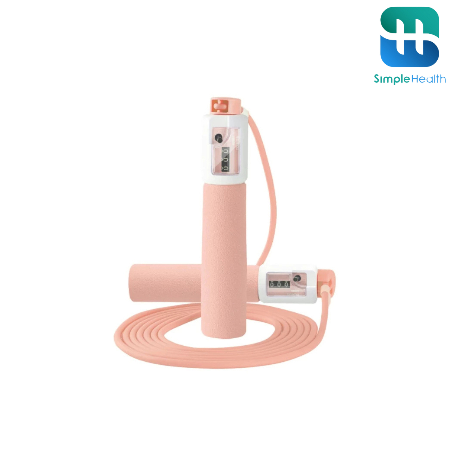 Simple Healthcare เชือกกระโดด ด้ามจับนุ่มกระชับมือ Jump Rope สามารถนับรอบได้ ปรับความยาวได้