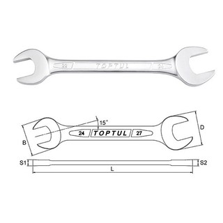 AAEJ Series ประแจปากตาย 4 - 24mm TOPTUL Double Open End Wrench