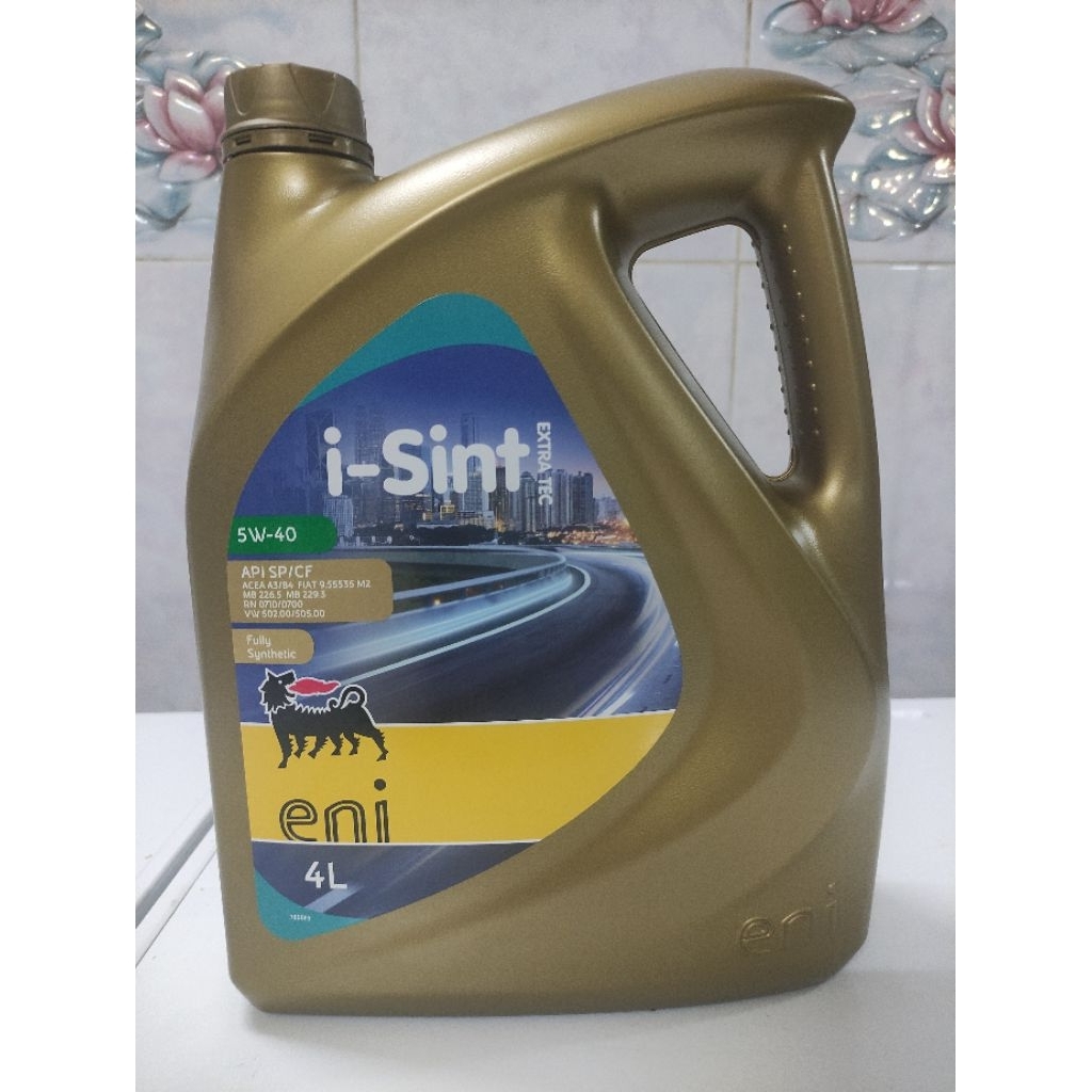 Eni น้ำมันเครื่องดีเซล เบนซิน 5W-40 สังเคราะห์แท้ 100% จากอิตาลี i-Sint Extra Tec