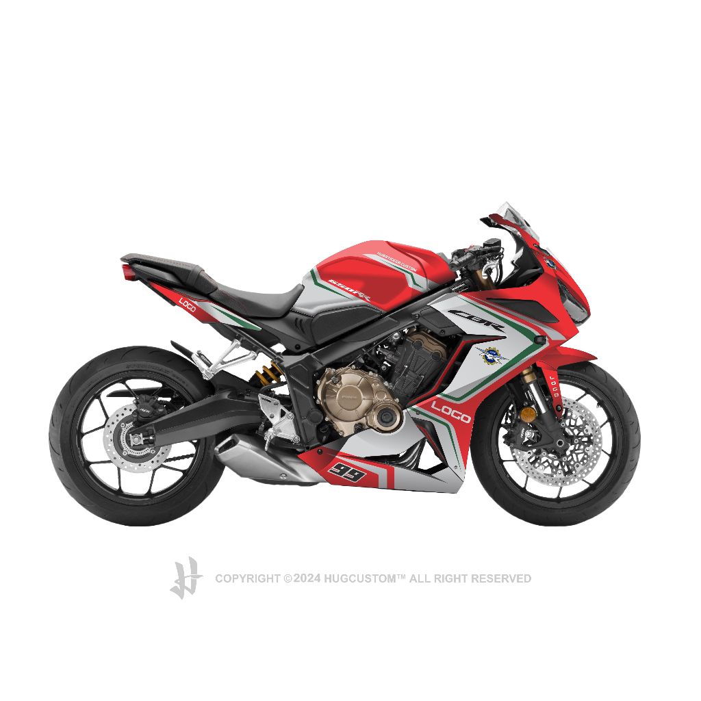 Hugsticker สติ๊กเกอร์ CBR650R ลายอิตาลี (Italy)