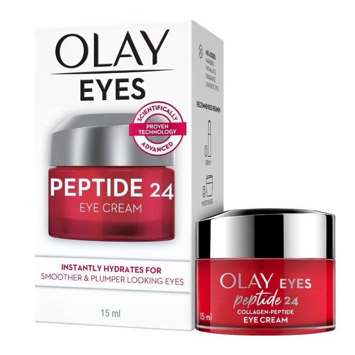 OLAY Eyes Peptide 24 Eye Cream 15g. โอเลย์ อายส์ บำรุงผิวรอบดวงตา ชุ่มชื่นกระชับ