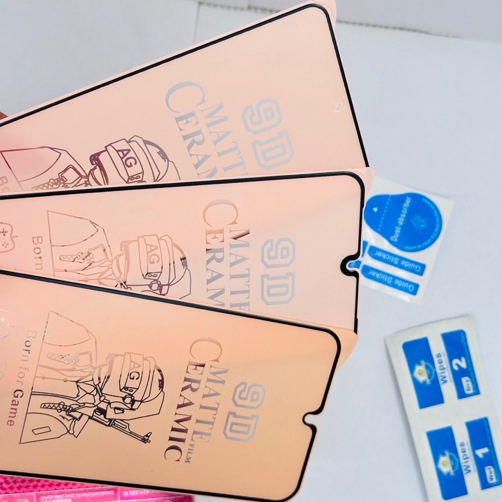 ฟีล์มเชรามิก(แบบด้าน)ใช้สำหรับRealme/Xiaomi /Radmi pocoX3 opcpF3 A2plus C2 C3 C11 C12 C15 C17 C21 C2