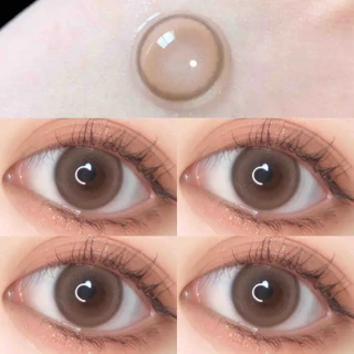 [-1.00-8.00] Midroo แว่นตาสายตาสั้น คอนแทก คอนแทคเลนส์ตาหวาน MilkToffee Brown-14.2mm
