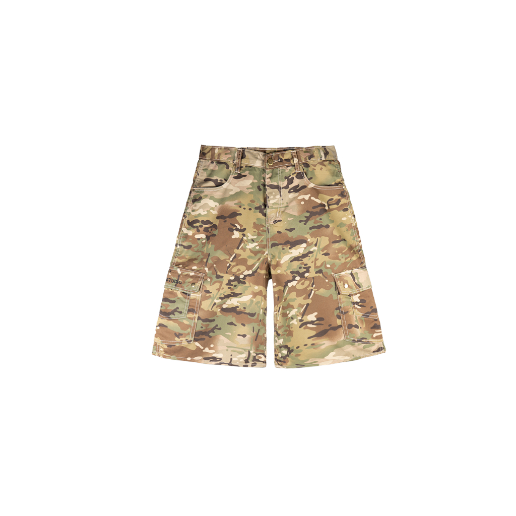 DM14 Short Cargo Camo Brown กางเกงคาร์โม่