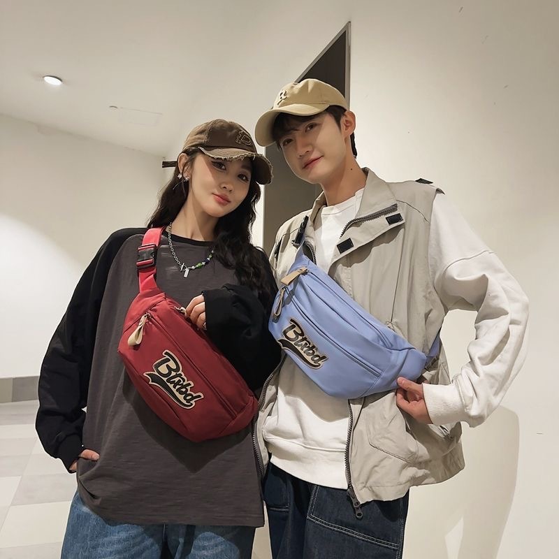 B-1539🔥พร้อมส่ง กระเป๋าคาดอก สไตล์เกาหลี สไตส์นี้เท่มาก เรียบง่าย แฟชั่นมาใหม่ ฮิตมากตอนนี้ แฟชั่นฤดูใบไม้ผลิ มีซิป Bqbd