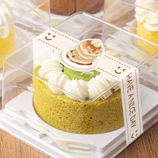 สติ๊กเกอร์ติดกล่องเค้ก สติ๊กเกอร์คาดกล่องขนาด24*1.5cm (50ดวง/แพค )