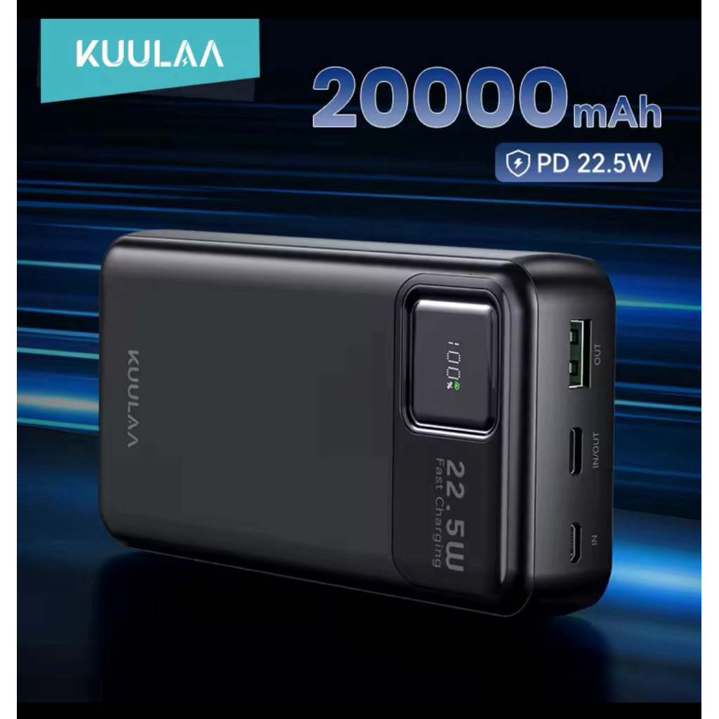 KUULAA 22.5W Power Bank 20000mAh Portable Fast Charging PowerBank 20000 mAh Outdoor USB