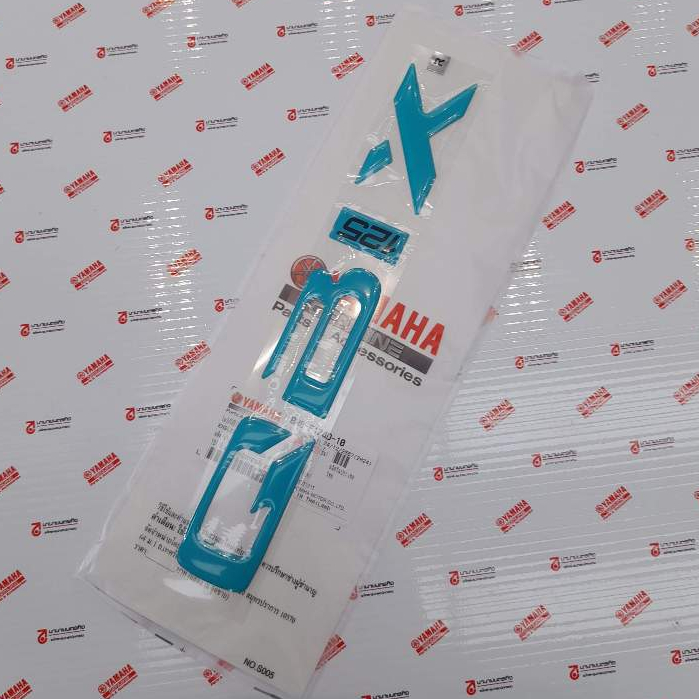 BM9F174B10 - BM9F174D10 สติ๊กเกอร์ QBIX ข้างซ้าย/ ขวา 1คู่ สีฟ้า / เขียว ด้านข้างหน้า แท้ YAMAHA  BM9-F174D-10 F174B