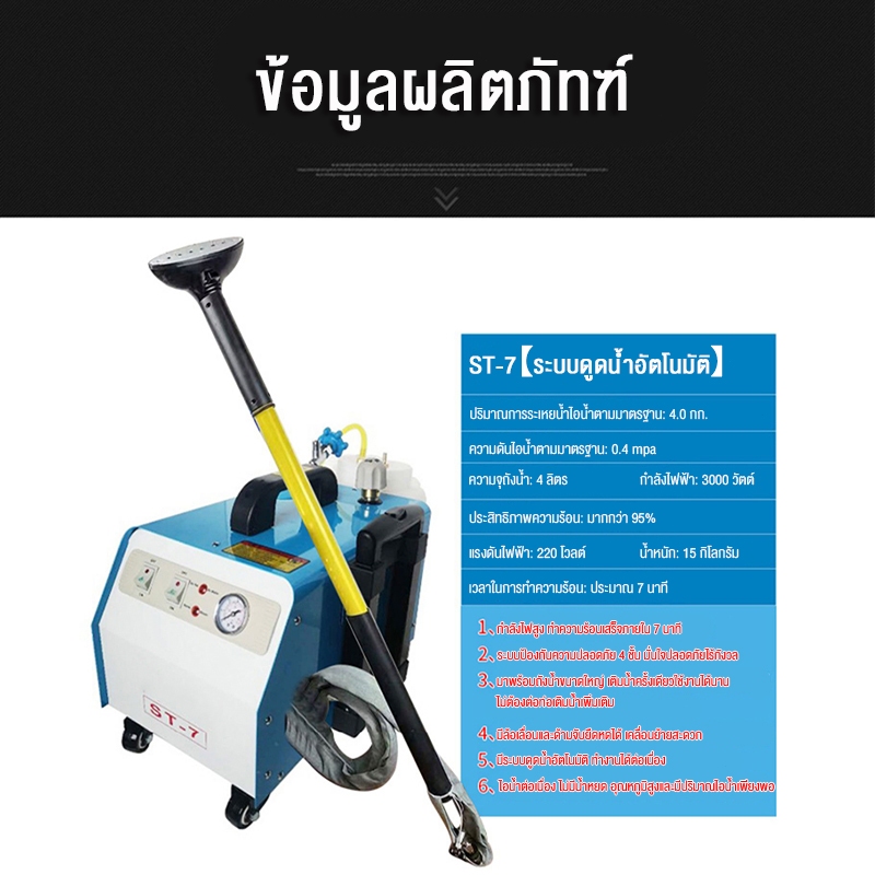 SHANBEN เตารีดไอน้ำหัวพ่นยืนรีดหม้อต้มอุตสาหกรรม ST-7  เตารีดผ้าม่าน เตารีดไอน้ำหม้อต้ม เตารีดยืนรีด - รูปที่ 5