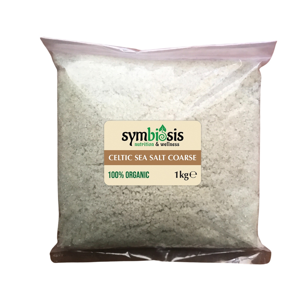 SYMBIOSIS | Celtic Sea Salt COARSE 1KG | Unrefined Sea Salt| Mineral Rich Salt| Natural & Chemical-F
