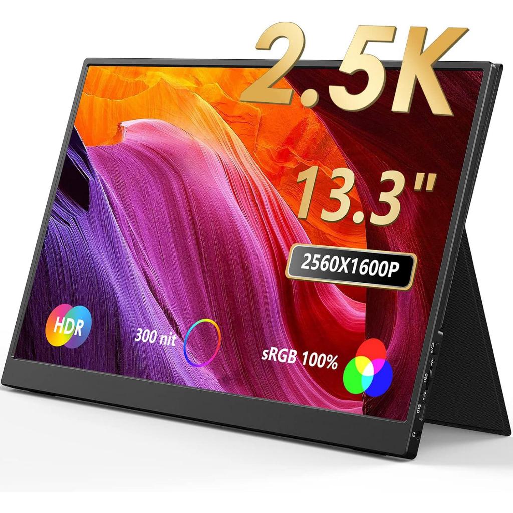 (สินค้ามีตำหนิ จุดที่หน้าจอ)จอคอม จอมอนิเตอร์ 2.5K จอแสดงผล 13.3 นิ้วQHD  100% sRGB IPS รุ่น Q13NA