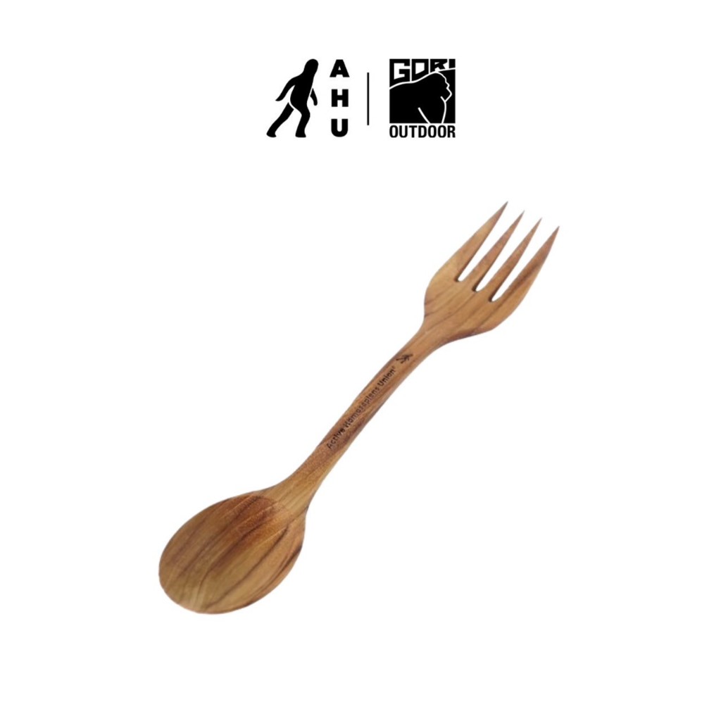 [ New Arrival ] AHU Tekku Doublehead Spork ช้อนกึ่งส้อมไม้สัก
