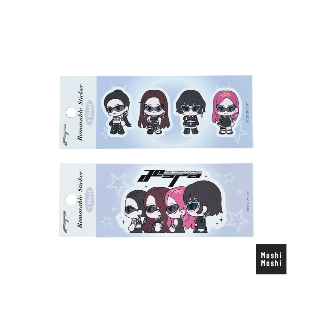 Moshi Moshi x aespa Removable Sticker สติ๊กเกอร์ ลิขสิทธิ์แท้ รุ่น 6100006159-6160