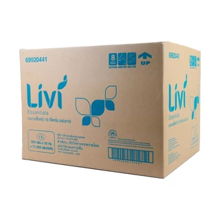 (ยกลัง) Livi กระดาษเช็ดหน้า ชนิดเติม 200 แผ่น จำนวน 50 ห่อ/ลัง
