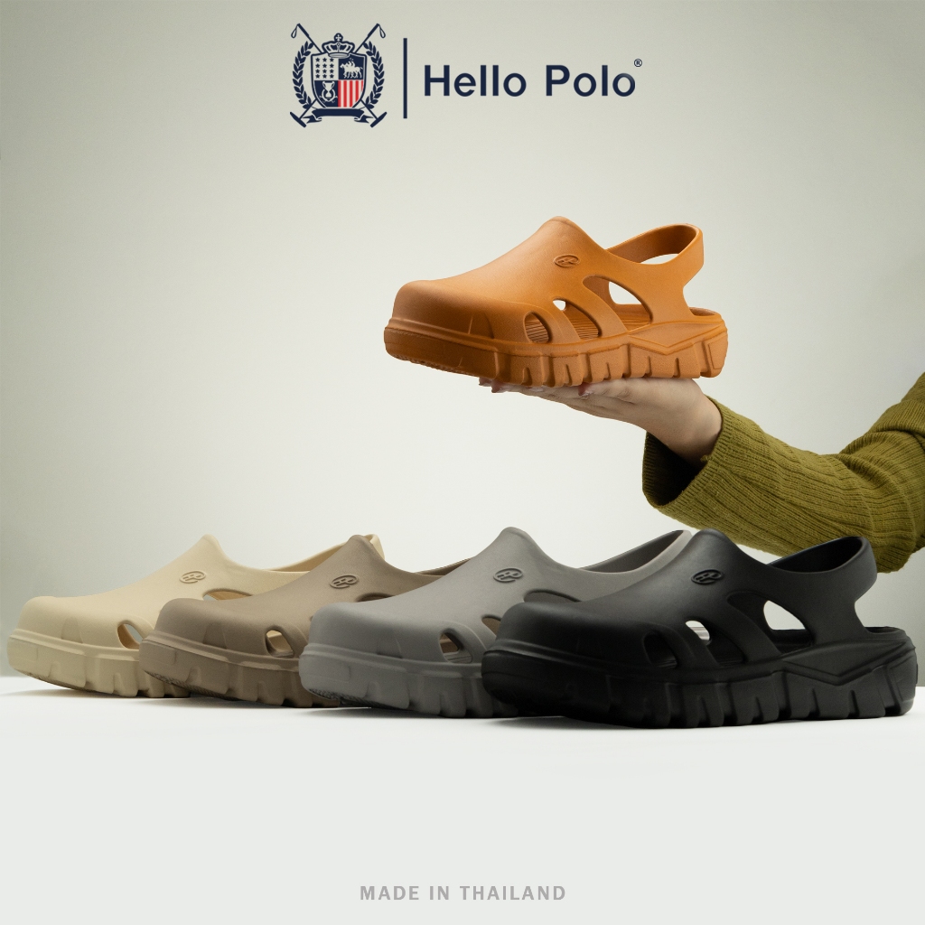 Hello Polo รุ่น HP8035 รองเท้ารัดส้นแฟชั่น รองเท้าแตะ สำหรับผู้ชายและผู้หญิง Size 36-45 แฟชั่น EVA