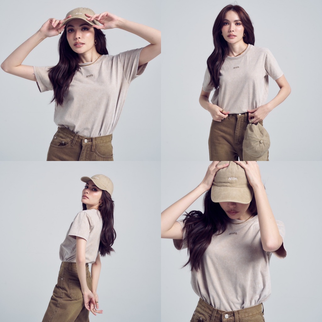 Atipashop - HUBERT TOP เสื้อยืด คอกลม แขนสั้น ผ้าฟอก ใส่สบาย