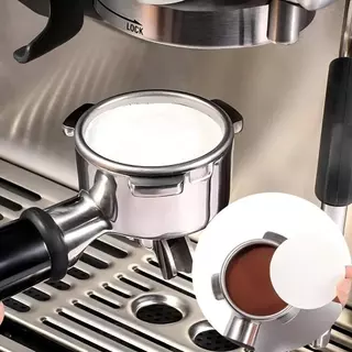 กระดาษกรองกาแฟวงกลม 100แผ่น สำหรับหม้อต้มกาแฟ Moka Pot/AeroPress Paper Filter