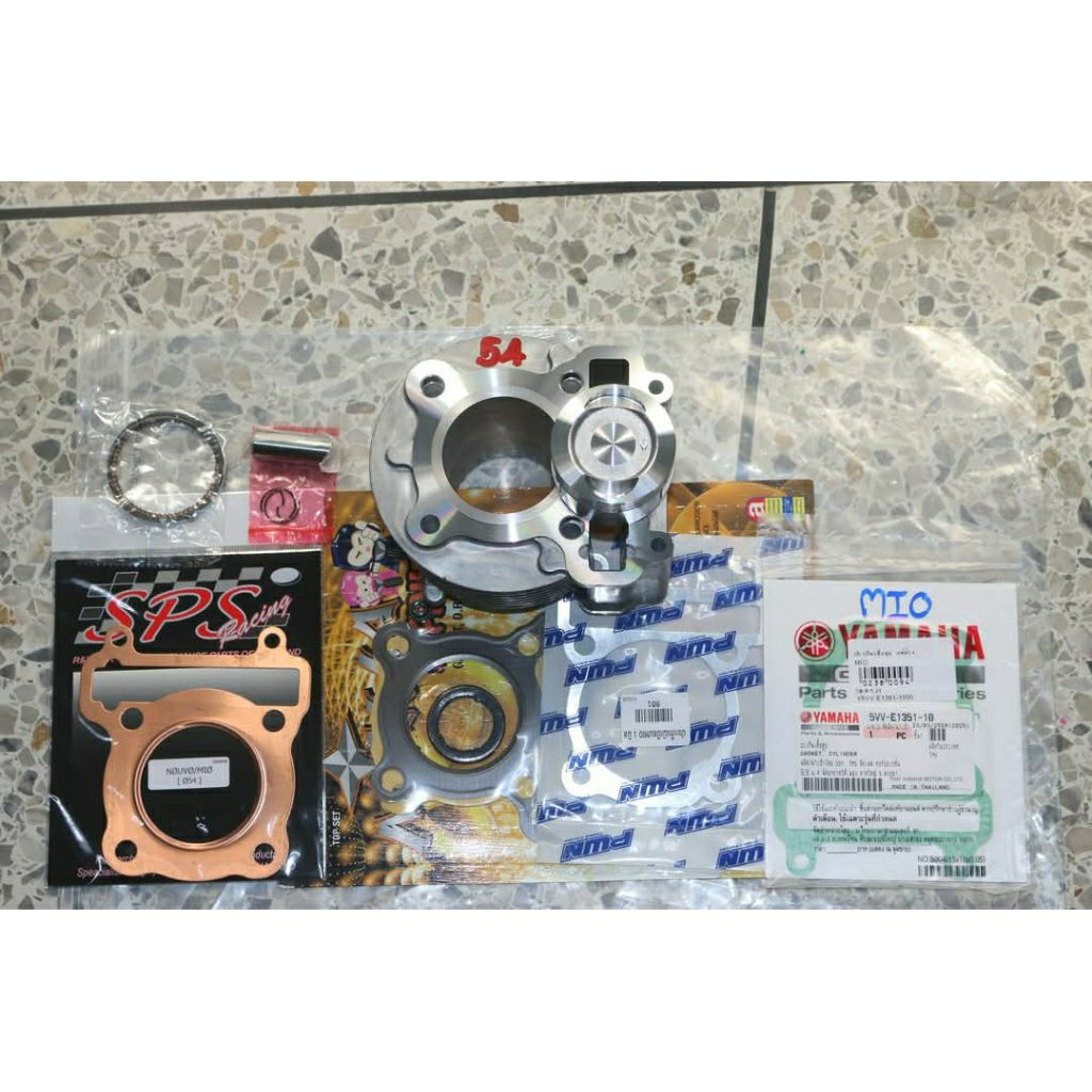 ชุดเสื้อสูบแต่ง มีโอ ฟีโน่ ลูก54 หลบชัก3ก้านเดิม วาวใหญ่ 27/23 28/24 พร้อมหลบข้อเหวี่ยง + ปะเก็น