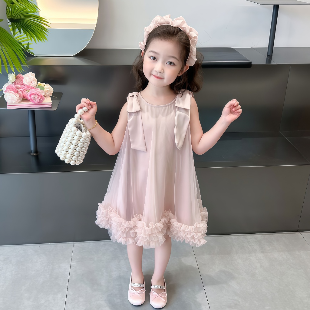 1-9 ปี ชุดแฟชั่นฤดูร้อน สำหรับเด็ก เดรสเด็กเกาหลี แขนกุด ชุดเจ้าหญิงเด็กผู้หญิง - รูปที่ 6