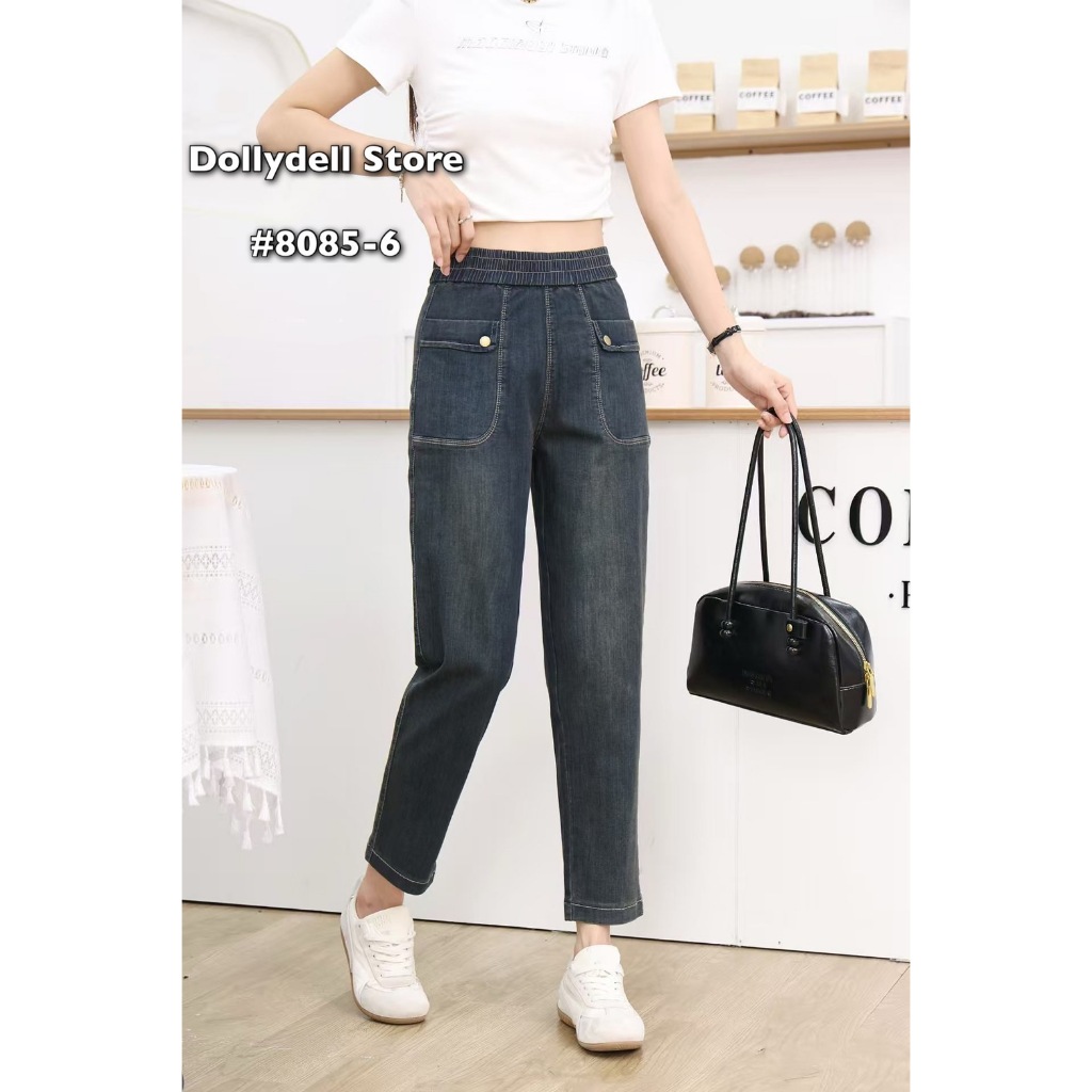 กางเกงยีนส์ขายาวDolly รุ่น#8085-5 มี2สี เอวยางยืด เนื้อผ้ายืดได้คุณภาพดีใส่สบายทรงสวย - รูปที่ 3