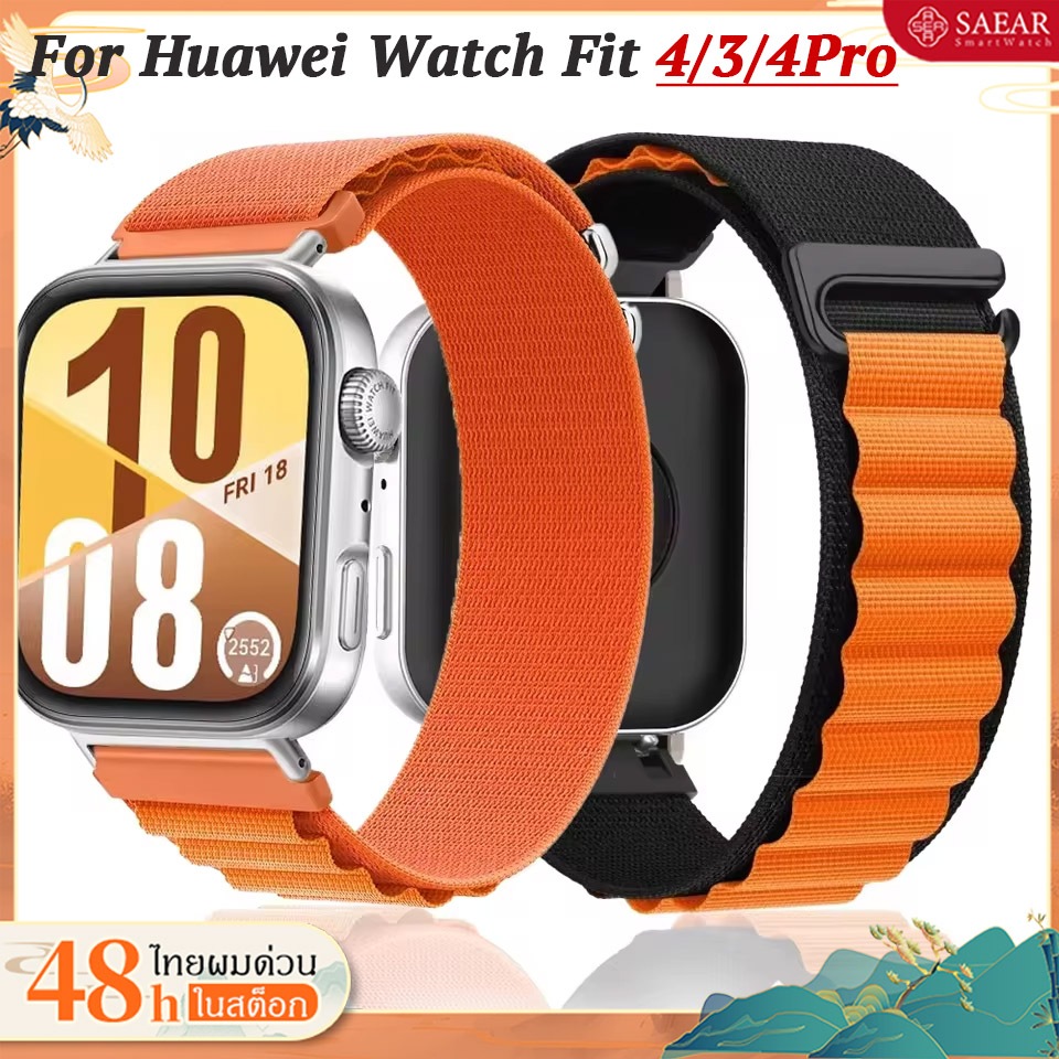 สายไนล่อนอัลไพน์ For HUAWEI WATCH Fit 3 4 สายรัดนาฬิกาเปลี่ยนกีฬาสำหรับ Huawei Watch Fit 4 Pro Accessories