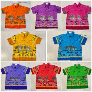 เสื้อวัฒนธรรม เสื้อพื้นเมือง เสื้อผ้าไทย ลายกราบไหว้ มีเด็กและผู้ใหญ่ ลายไทย เนื้อผ้าใส่สบาย ไม่ร้อน