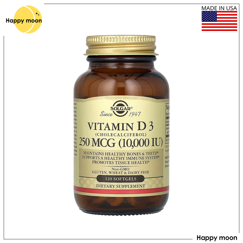 Solgar, Vitamin D3 (Cholecalciferol), 250 mcg (10,000 IU), 120 Softgels