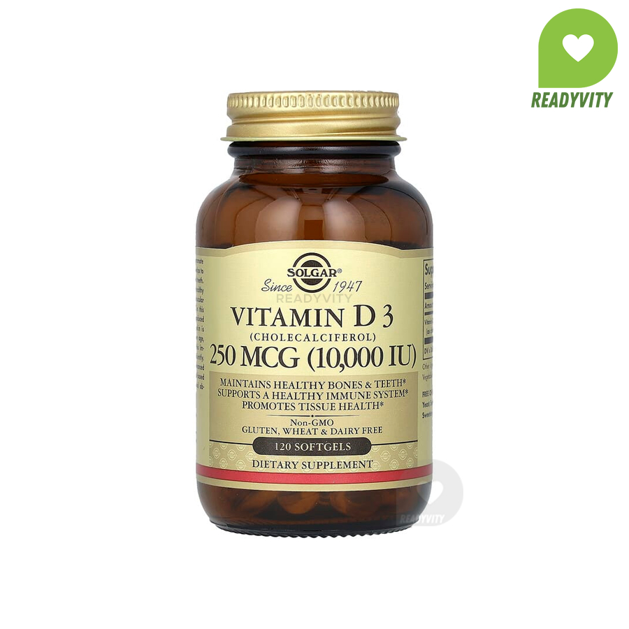 Solgar, Vitamin D3 (Cholecalciferol), 250 mcg (10,000 IU), 120 Softgels