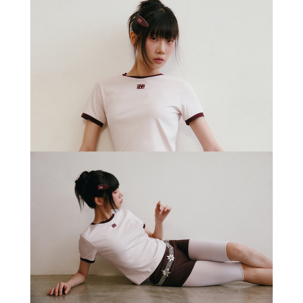 maison KEEPS | The Ringer Dual Logo Tee | เสื้อยืด ปักโลโก้ รูปที่ 6