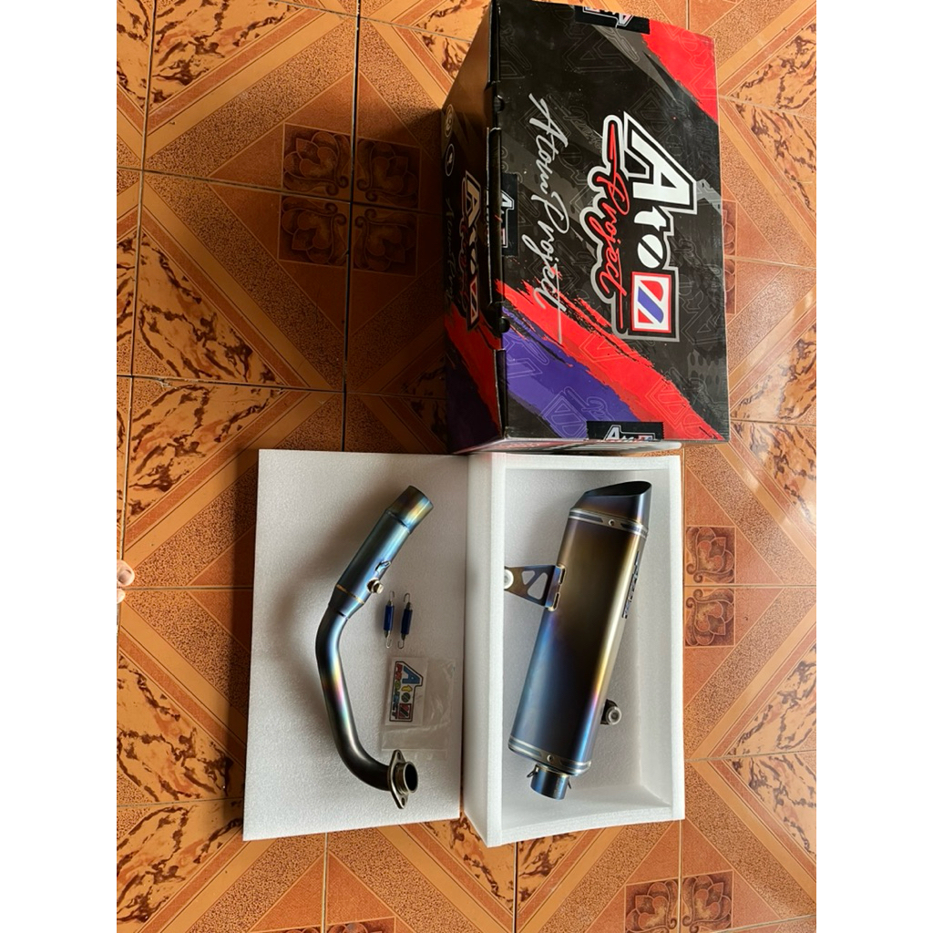 ท่อATOM Project ตัวใหม่ฟลูไทเทX-max300 ใส่รถปี2021 มีเซ็นเซอร์ที่คอท่อไอเสีย