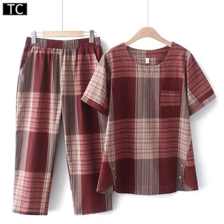TC ชุดเซต 2 ชิ้น แฟชั่นผู้หญิงสไตล์เกาหลี ใส่ได้หลายโอกาส ระบายอากาศดี New Fashion women's รุ่น2763