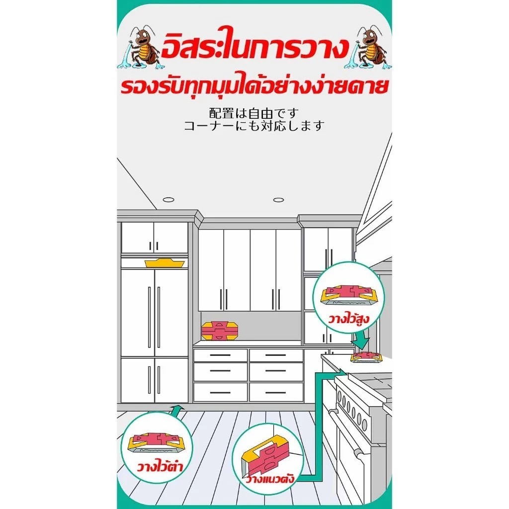 พร้อมส่งทุกวัน🌟บ้านแมลงสาบ และดักจิ้งจก กาวดักแมลงสาบ / จิ้งจก พร้อมเหยื่อสำเร็จรูป บรรจุ 5 หลัง ใน 1 กล่อง - รูปที่ 5