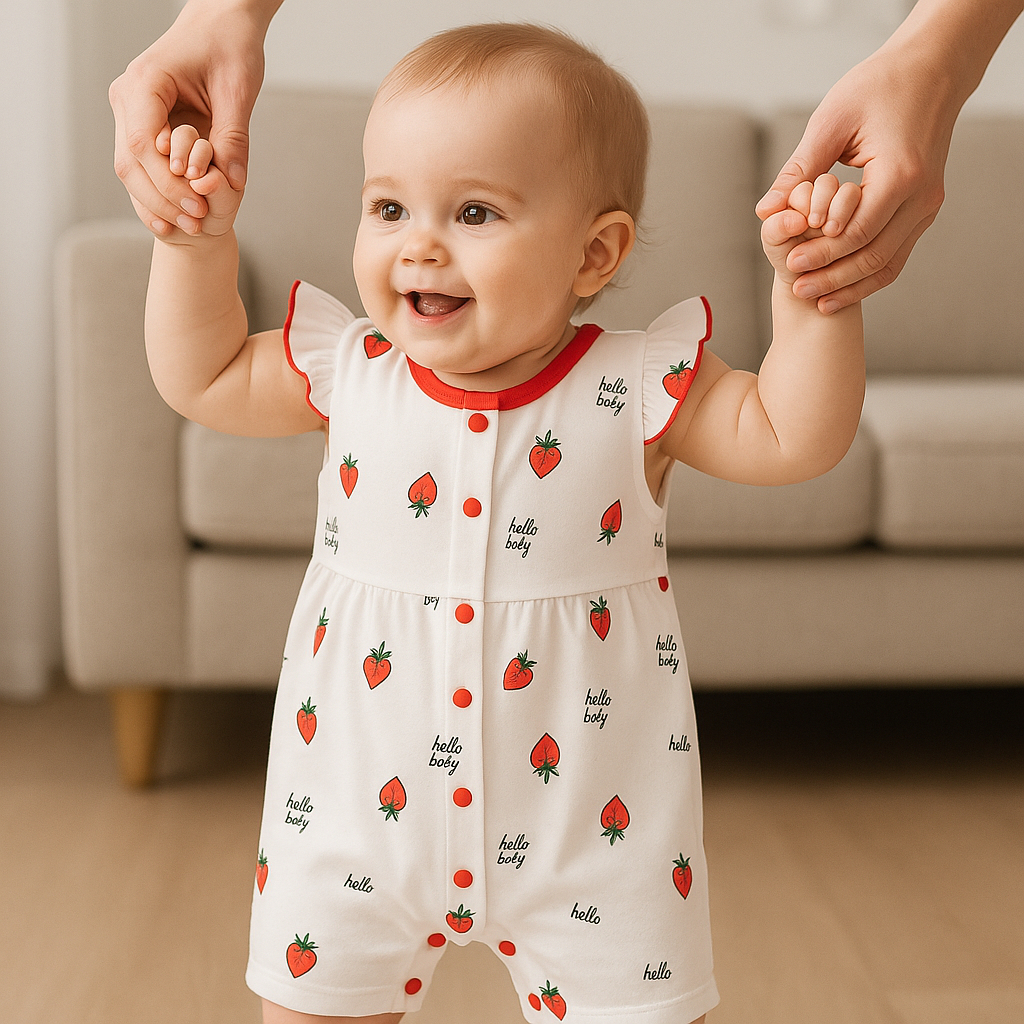 babypartys 🔥พร้อมส่ง🔥 ชุดจั๊มเด็ก ใส่สบาย(ไซส์66-90) B856 ผ้าCotton100% เสื้อผ้าเด็ก
