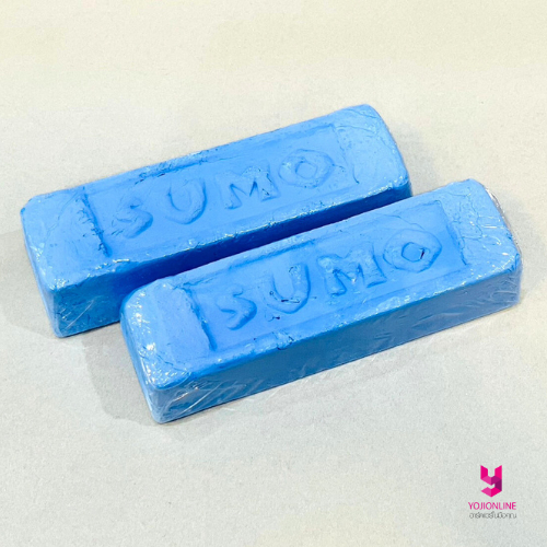 YOJI ONLINE ไขปลาวาฬ ก้อนขัดเงา ก้อนขัดละเอียด ก้อนขัดโลหะ สีฟ้า 600g ซูโม่
