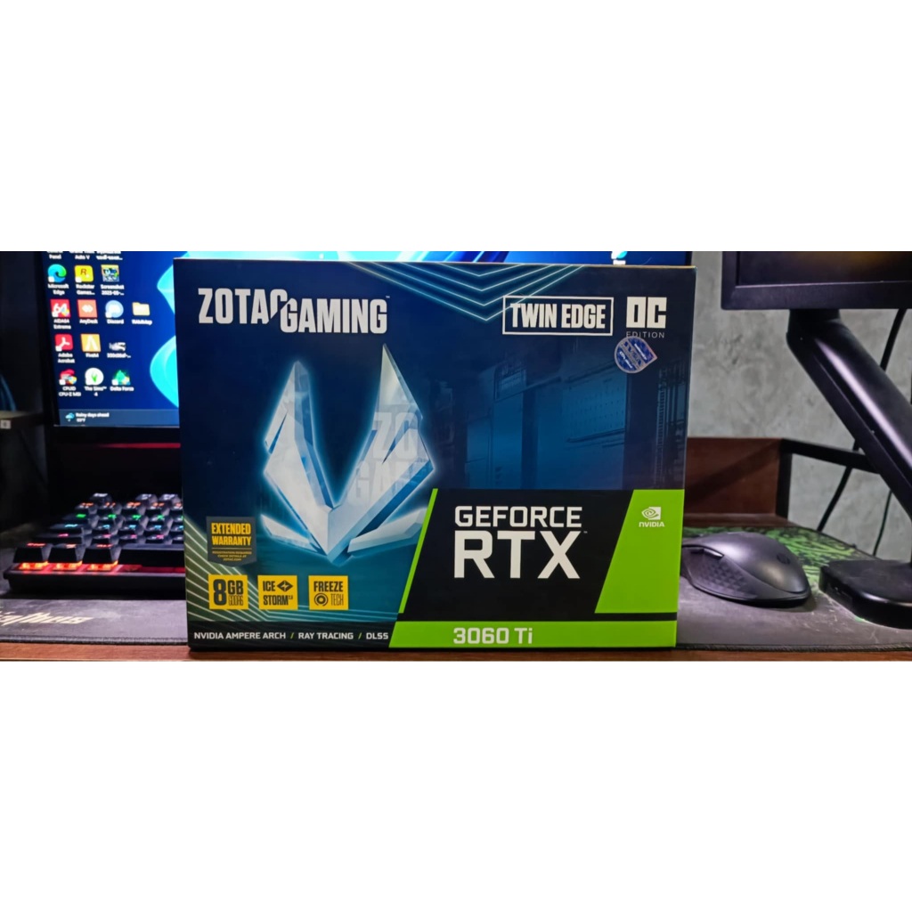 การ์ดจอ ZOTAC GAMING GeForce RTX 3060 Ti Twin Edge OC 8GB GDDR6 ( มือ 2 ส่งต่อ ) *ประกันไทย แบรนด์Zo